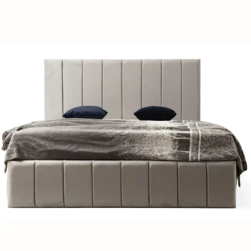 Cadre De Lit POLO GRIS - Velours