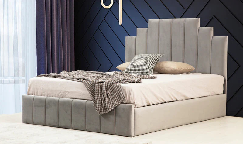 Cadre De Lit NATURA GRIS - Velours