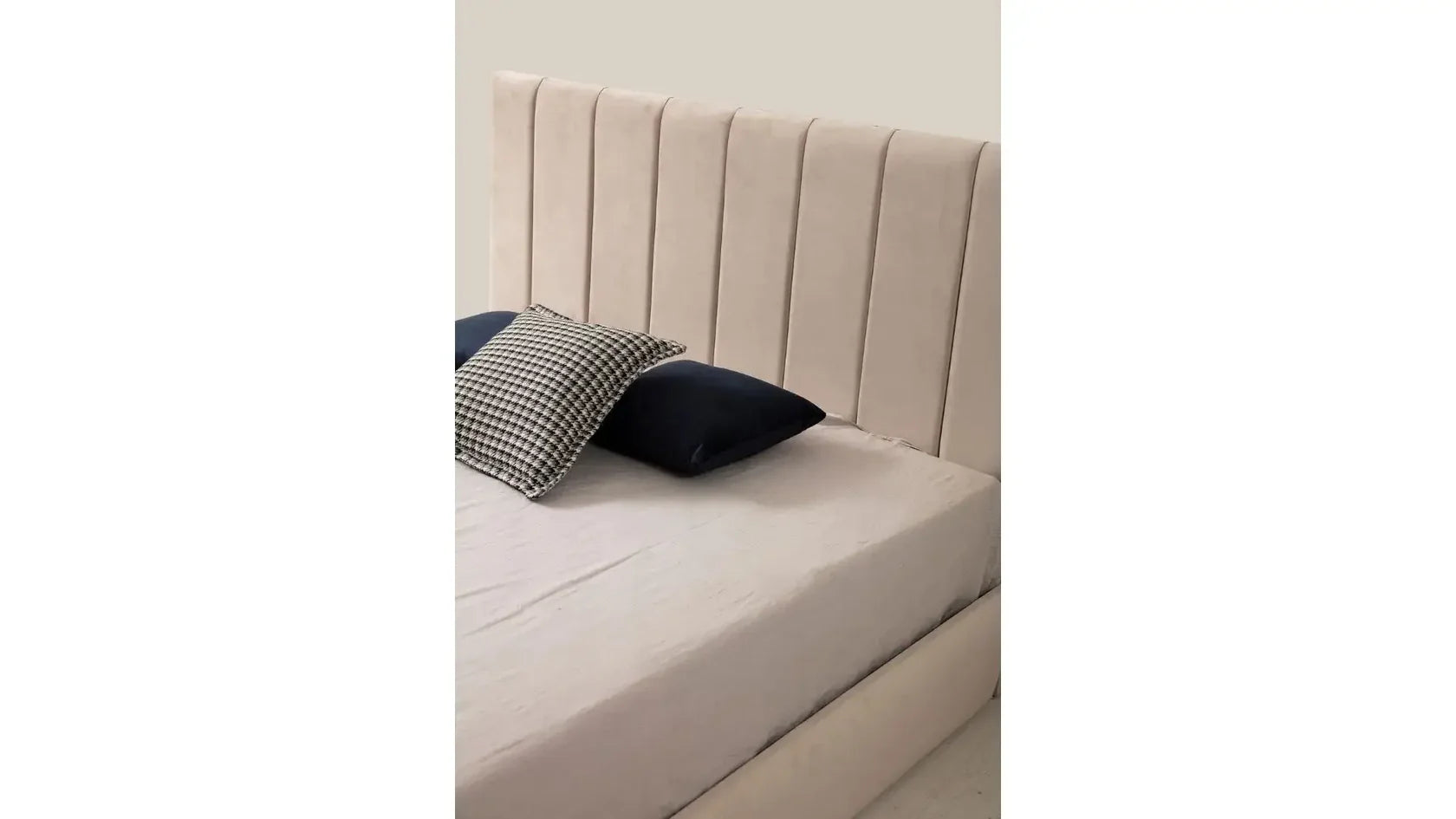 Cadre De Lit POLO BEIGE - Velours